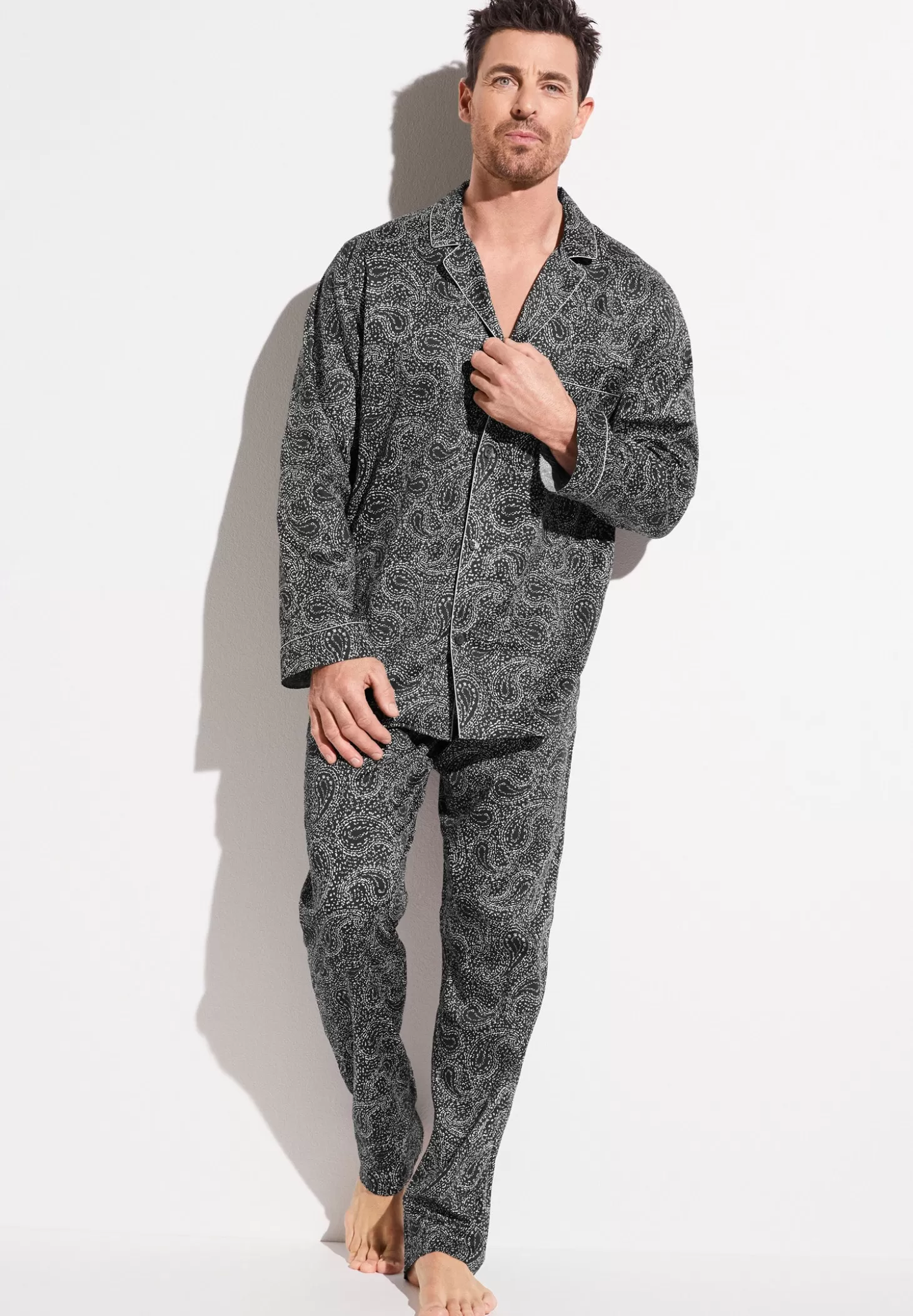 Herren Zimmerli Pyjamas>Cottonsateenprint