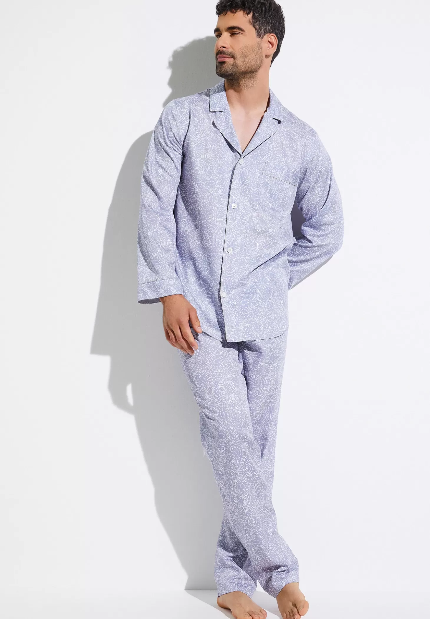 Herren Zimmerli Pyjamas>Cottonsateenprint